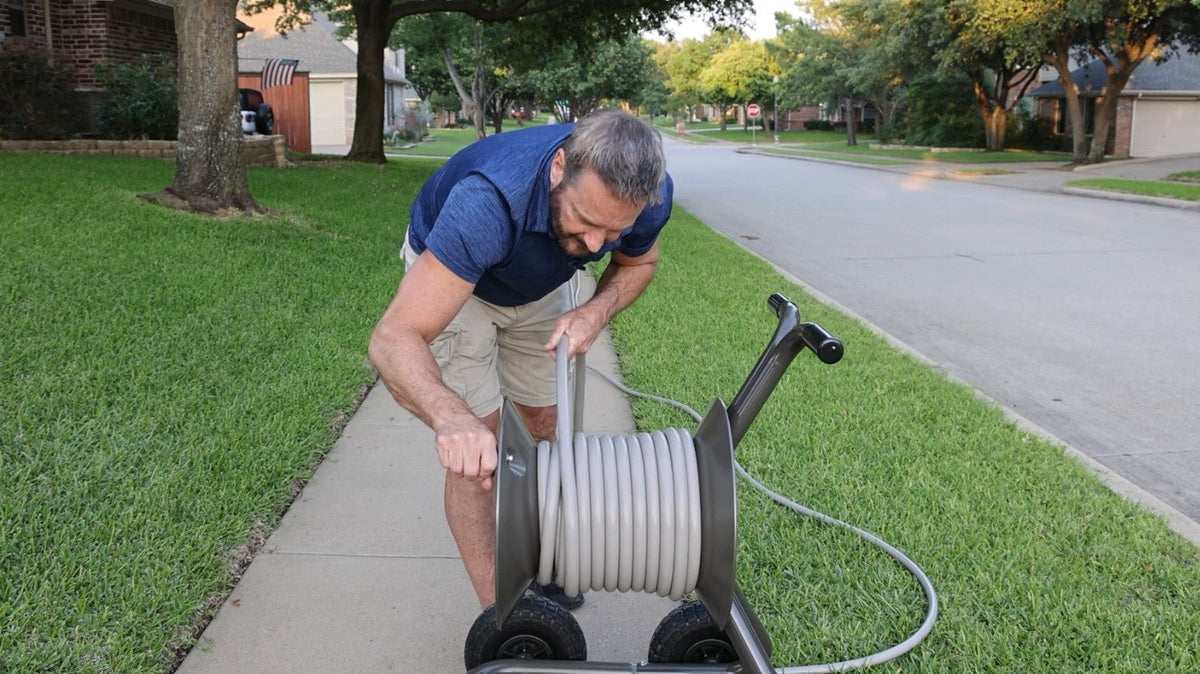 How to Unbox, Set Up, and Reel an ELEY Polyurethane Garden Hose
