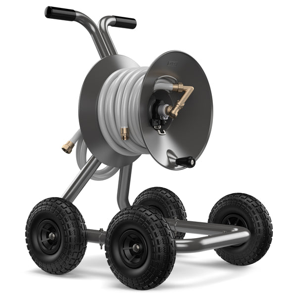 4-Wheel Garden Hose Reel Cart