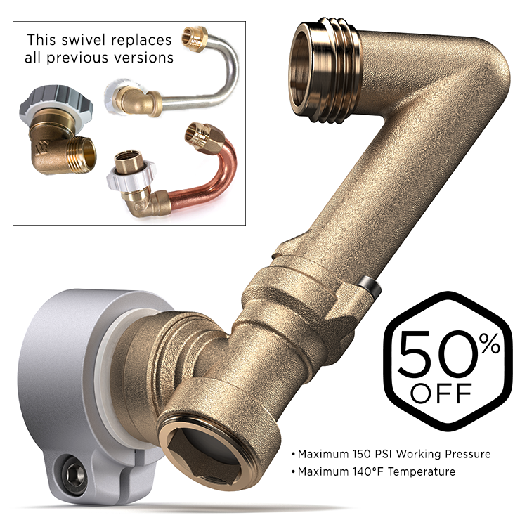eley brass 4291 hose reel swivel