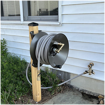 Wood Post Mount Garden Hose Reel – Eley Hose Reels