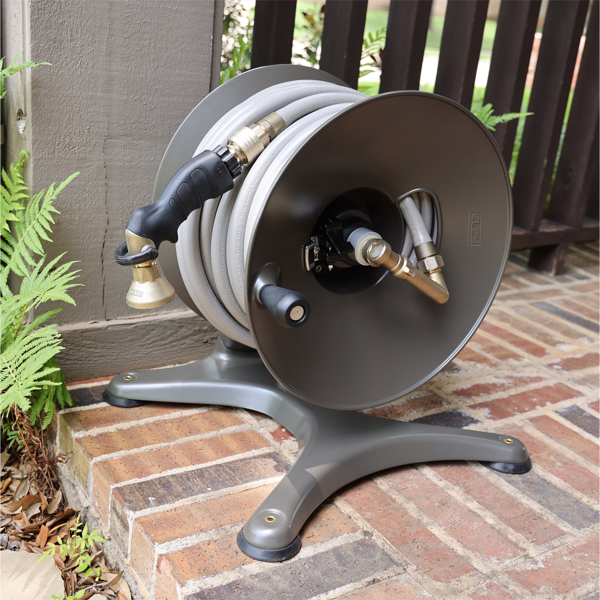  ELEY Hose Reel – Outdoor Garden Hose Reel Stand and Heavy-Duty  Hose Reel, Great Addition to Gardening Accessories and Supplies : Patio,  Lawn & Garden