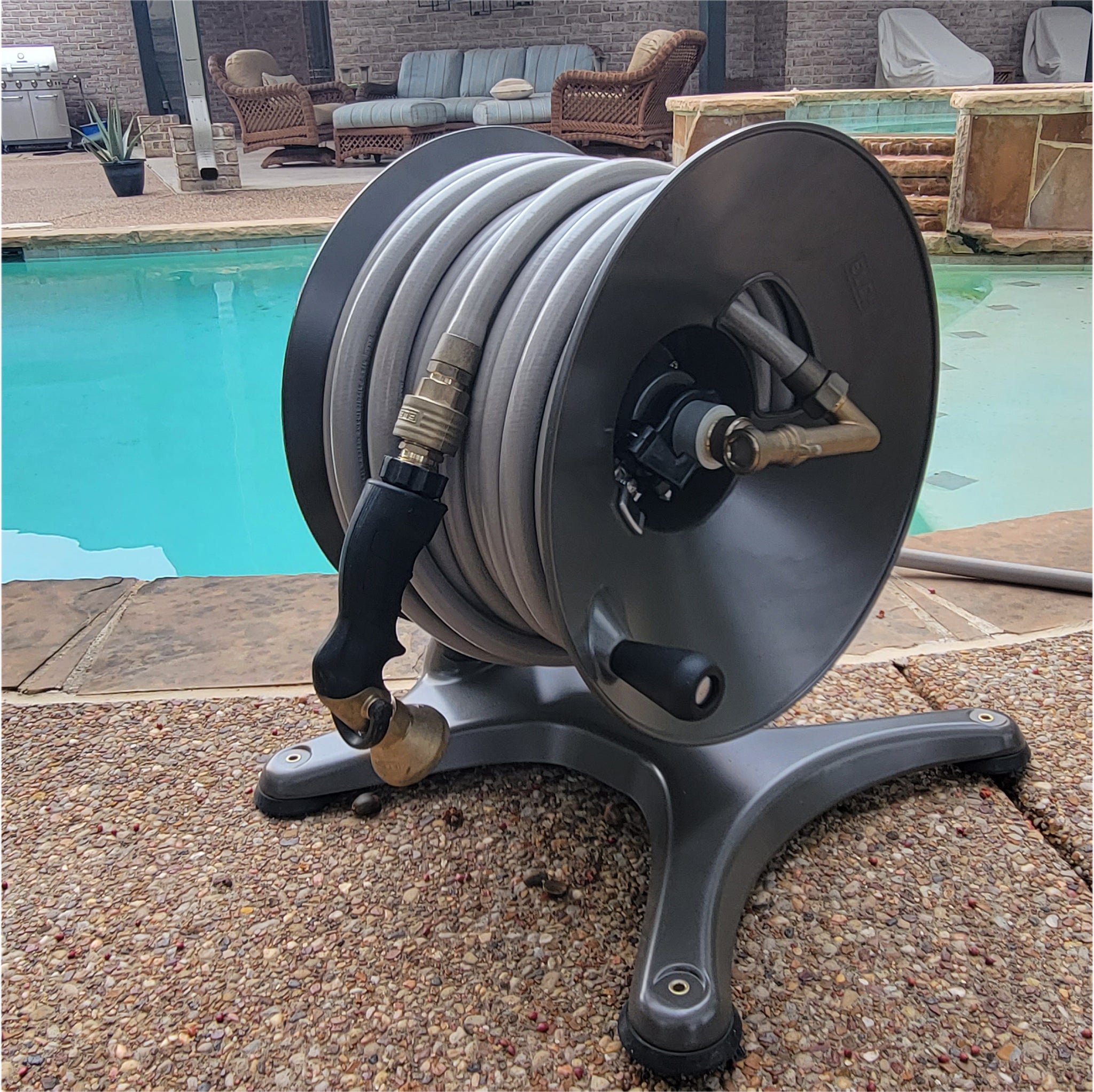 ELEY Hose Reel Wall Mount - Garden Hose Reel Wall Mount and Garden