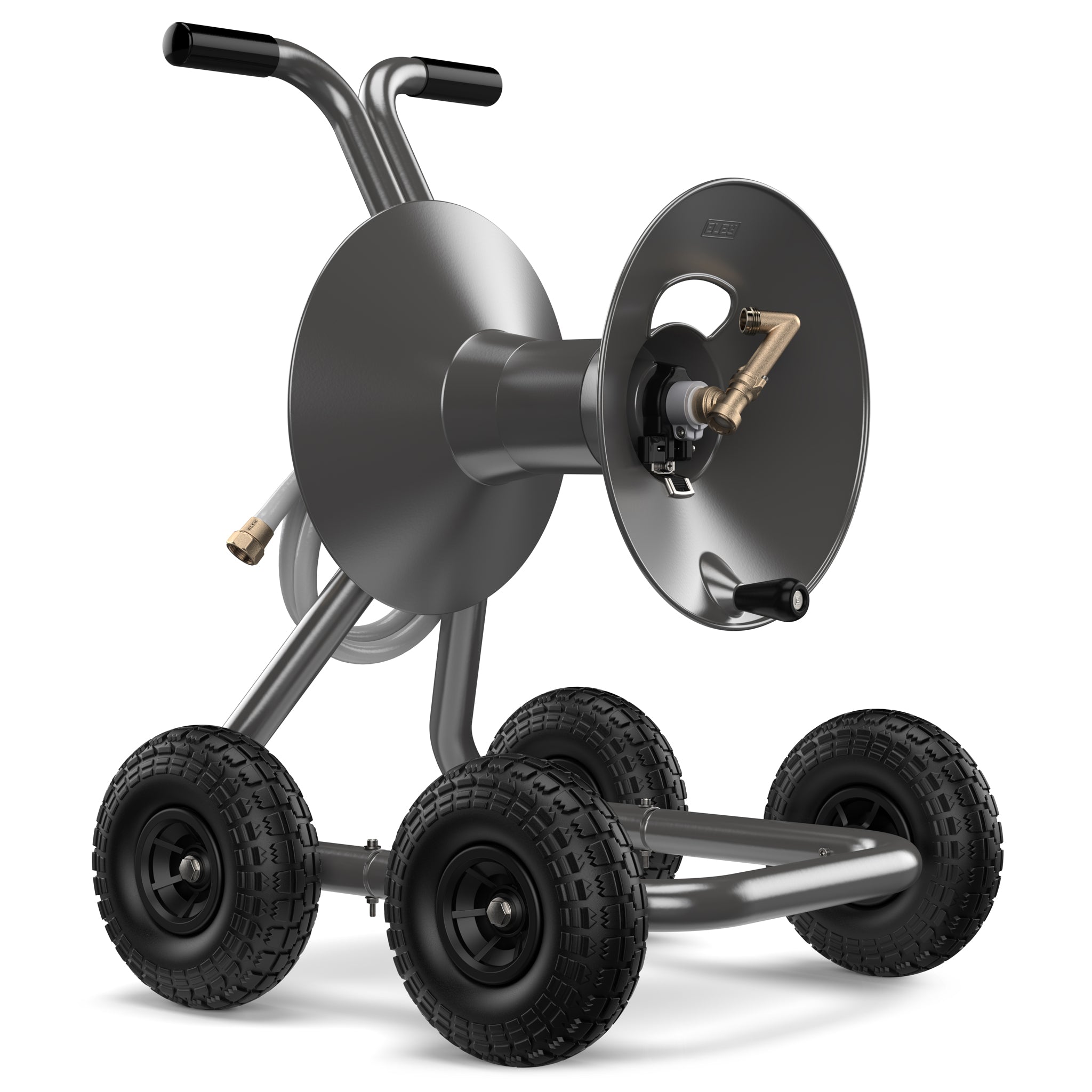 Garden Hose Reel Cart - 4 Wheels Portable Garden Hose Reel Cart