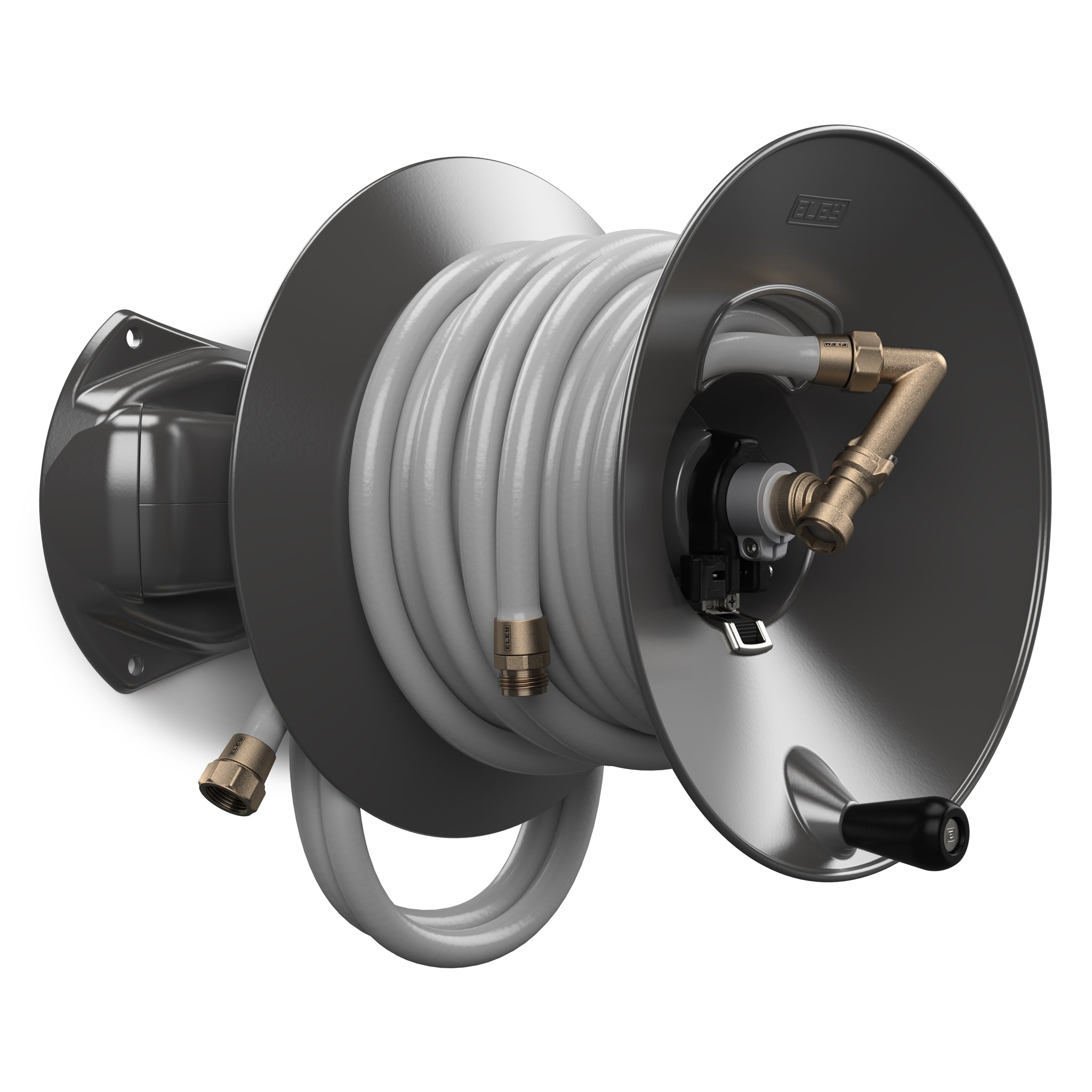 Wall-mount pivoting hose reel - Canac