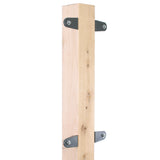 Eley Wood Post Mount Kit for 1041 and 1041X wall mount reels. Brackets are powder-coated (wood post not included).
