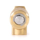 Eley 60° High Pressure Hose Reel Swivel made from brass and stainless steel, 1/2-inch M x 1/2-inch F, front view