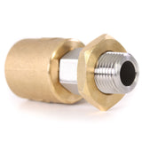 Eley 60° High Pressure Hose Reel Swivel made from brass and stainless steel, 1/2-inch M x 3/8-inch F, threaded male angle